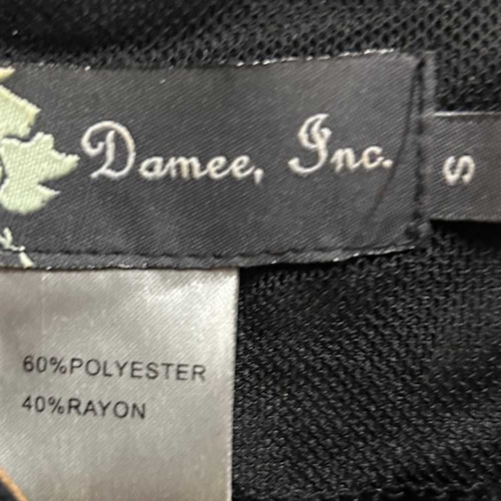 Damee Inc Jacket Duster Size Small Black Brown Swing Wearable Art Lagenlook - Picture 5 of 5